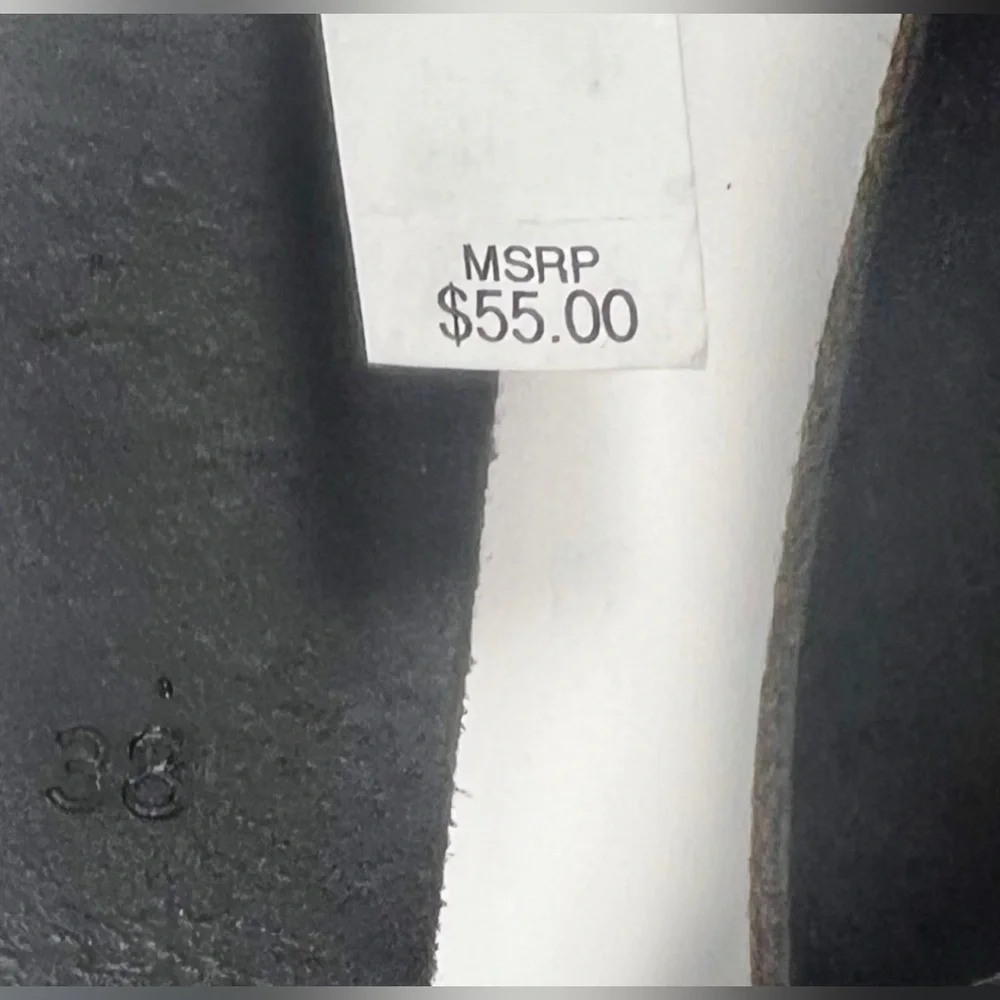Timberland Men’s 1.5” Black Leather Belt Sz. 38 NWT